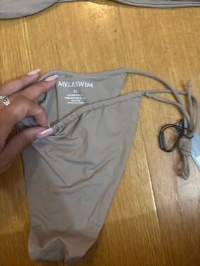 MYRASWIM Taupe String Bikini Bottom